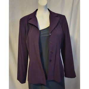 Sheri Martin Vintage New York Dark Purple Long-Sleeved Blazer Size 8